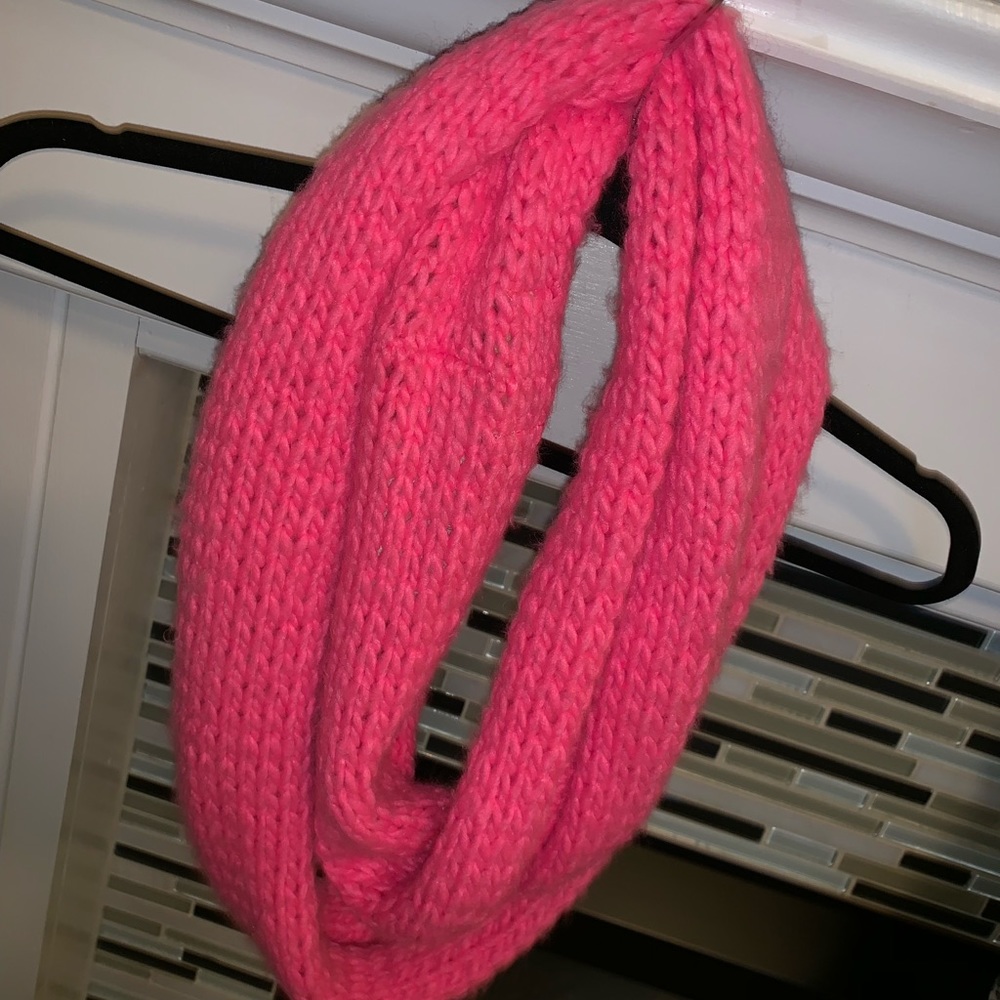 Pink infinity scarf